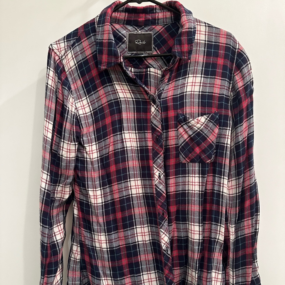Rails Plaid Button Down Top - image 1